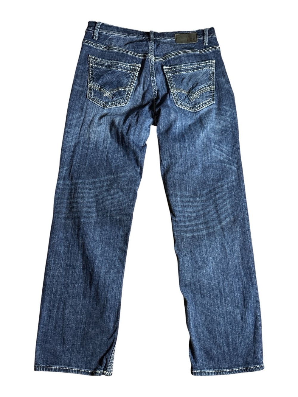 BKE Seth Classic Men's Blue Straight-Leg Loose Fit Jeans 34L